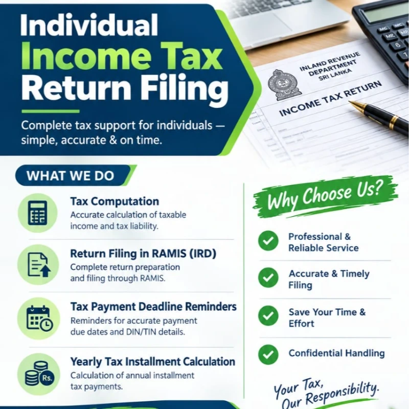 Professional Individual Income Tax Return Filing Service – Only Rs. 10,000 Per Year