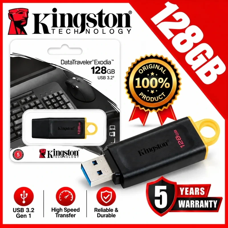 Kingston DataTraveler Exodia 128GB USB 3.2 Gen 1 Pen Drive